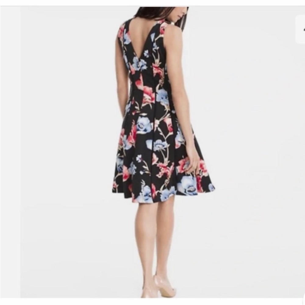White House Black Market Floral Fit & Flare Dress - Picture 8 of 16